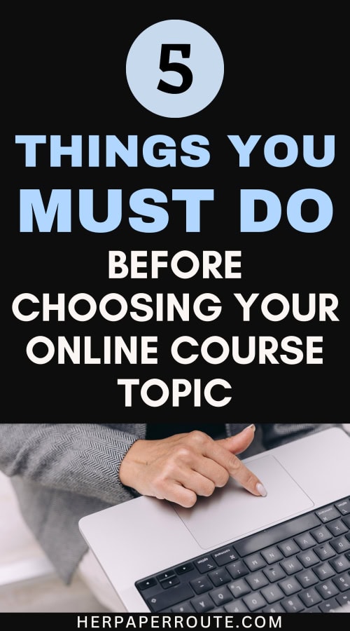 woman going through a list in her notebook and choosing her online course topic