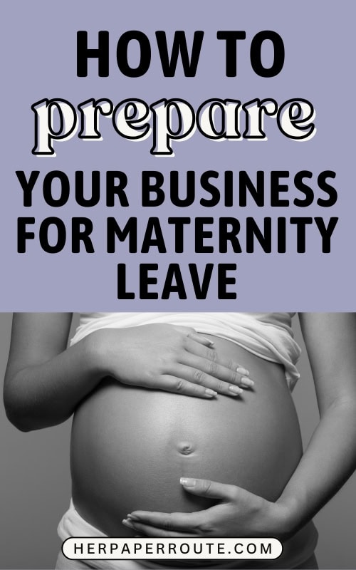 pregnant woman showing how to prepare your business for maternity leave