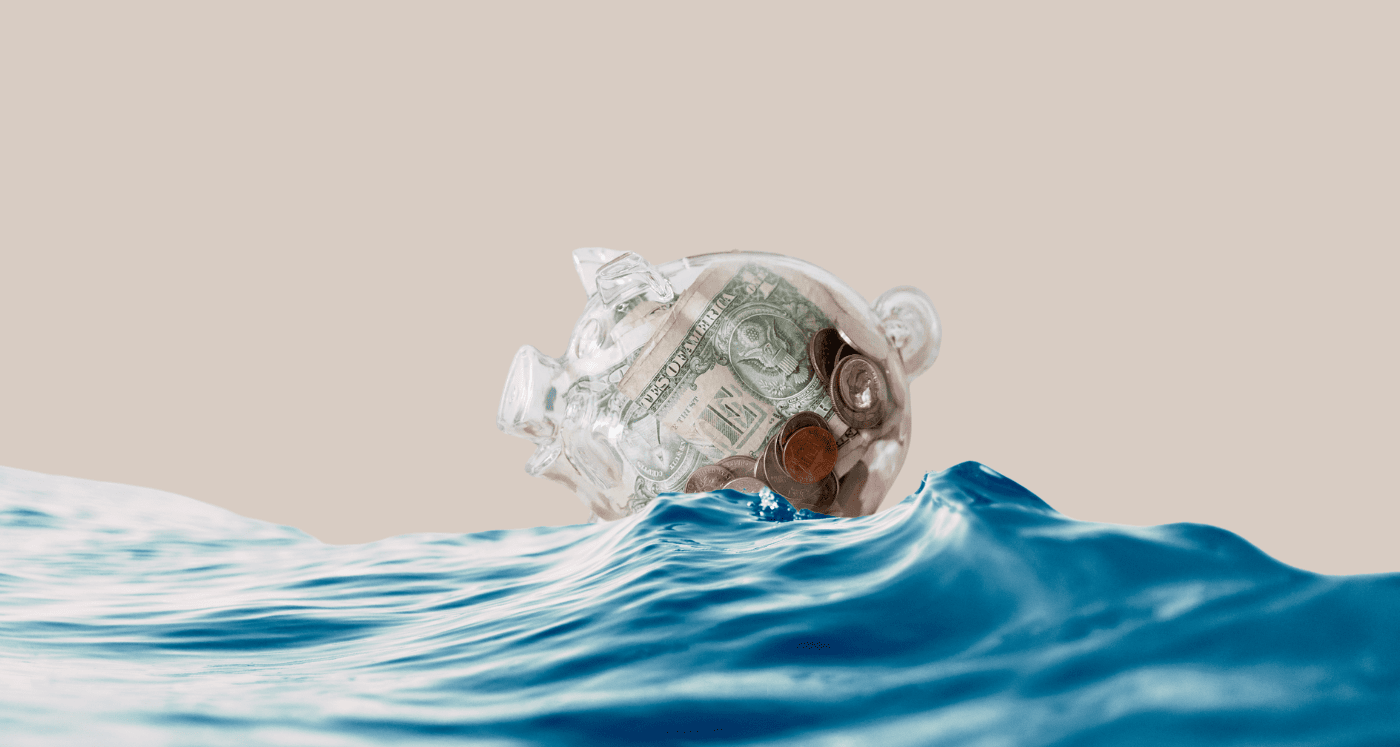 piggy bank floating in ocean Can Wet Money Still Be Used?