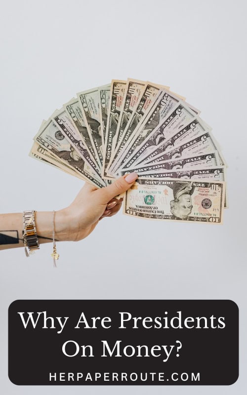 hand holding up a fan of cash answering the question why are presidents on money