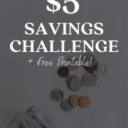 coins and bills in a savings jar showing how to do the $5 savings challenge