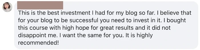 HerPaperRoute courses and programs testimonial 8