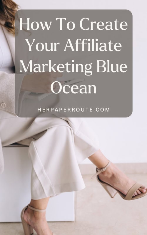business owner sitting down thinking about how to create your affiliate marketing blue ocean