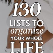 Showing examples of different types of Lists To Organize Your Life