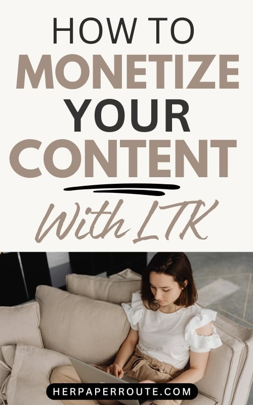 business owner looking up how to monetize your content with LTK on her laptop