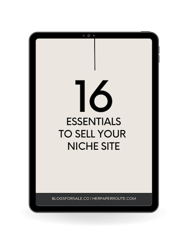 16 essentials to sell your niche site v3 cover sm