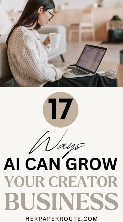 entrepreneur on laptop figuring out ways ai can grow your creator business