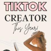 Influencer posing for the camera, reading HerpaperRoute's ultimate guide on How to become a TIKTOK creator
