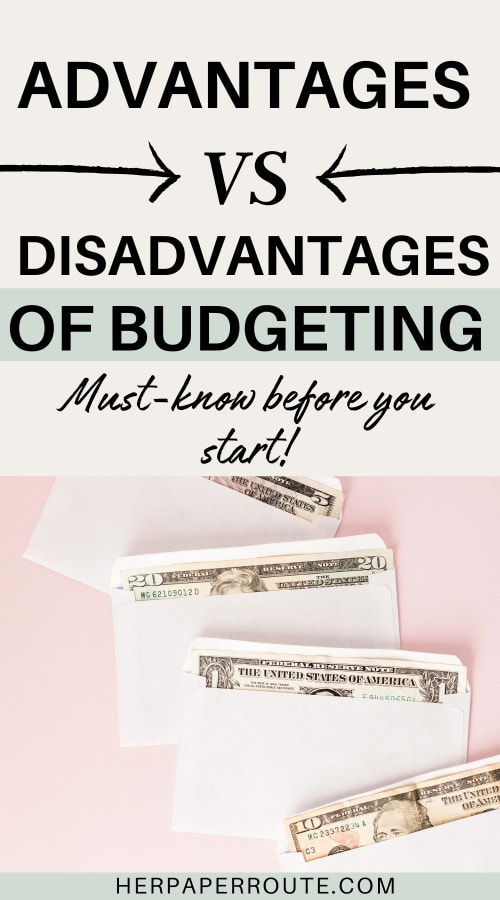 cash envelopes showing what you should consider when reviewing the advantages and disadvantages of budgeting