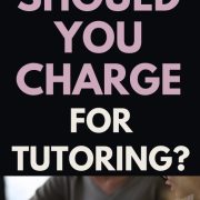 woman with student thinking about how much should I charge for tutoring