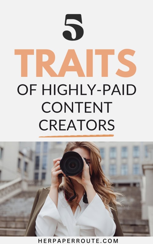 content creator with camera showing traits of high-paid content creators