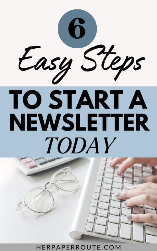 business owner learning how to start a newsletter and typing on her computer