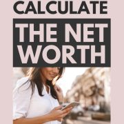 woman using a net worth calculator on her phone