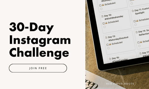 30 day instagram challenge