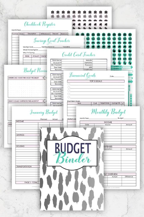 budget binder for savings goals