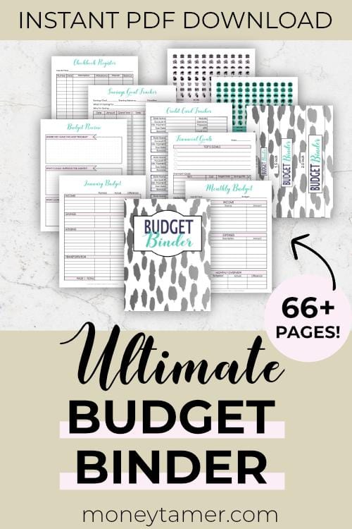 budget binder for savings goals_