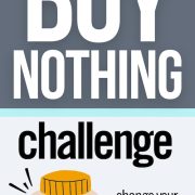 savings jar filled with cash under the words the Best Buy nothing challenge to change your financial life in 30 days