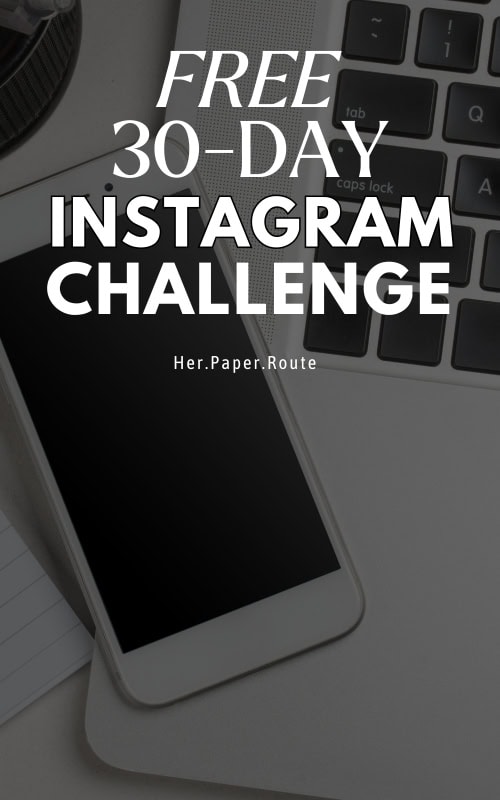 phone and laptop showing the 30 day instagram challenge