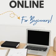 home laptop setup showing how to make money online for beginners