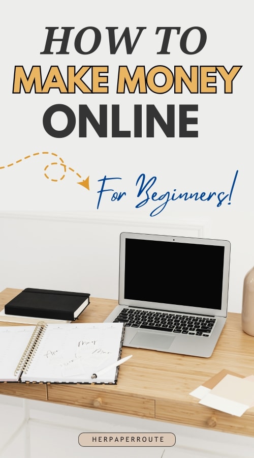 home laptop setup showing how to make money online for beginners