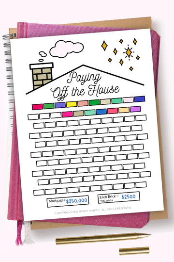 house down payment savings coloring sheets