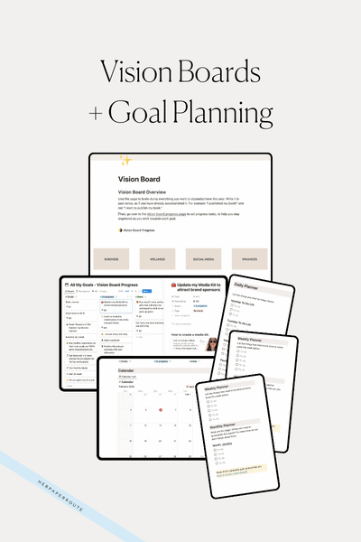 Life Glow Up Planner - vision board goal planning planner