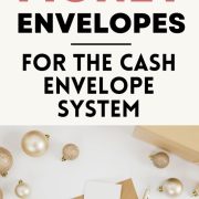 cards and envelopes showing how to use christmas cash envelopes for budgeting