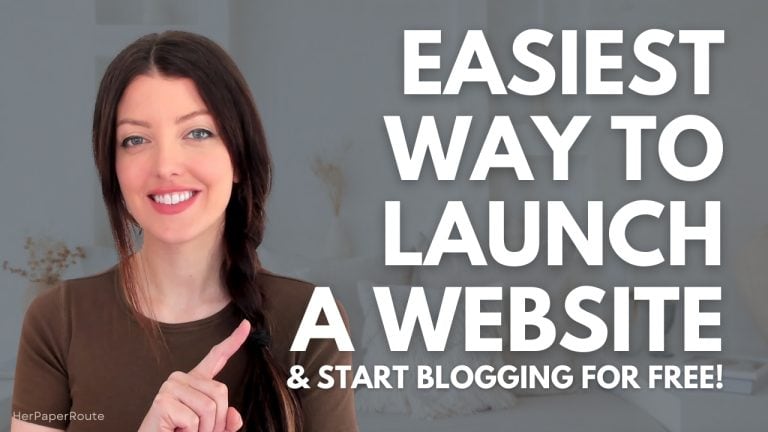 chelsea from HerPaperRoute teaches an easiest way to launch a website and start blogging for free