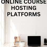 laptop showing best online course hosting platforms: 29 options to consider