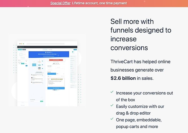 review of the best landing page builders - thrivecart is number one