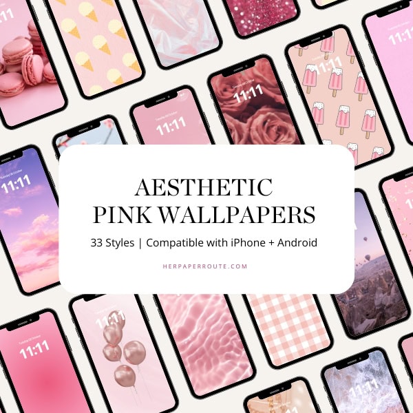 list of Aesthetic Pink Wallpaper Backgrounds_with the words you can download for your phone