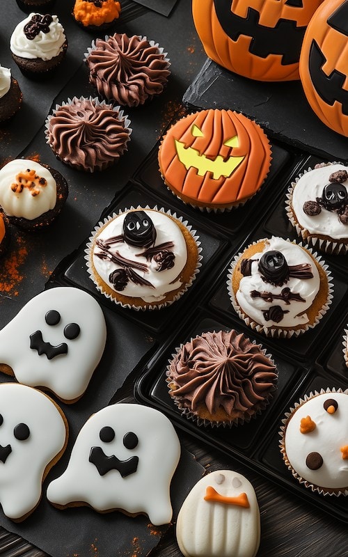 food blogger content ideas in october - halloween theme cookies