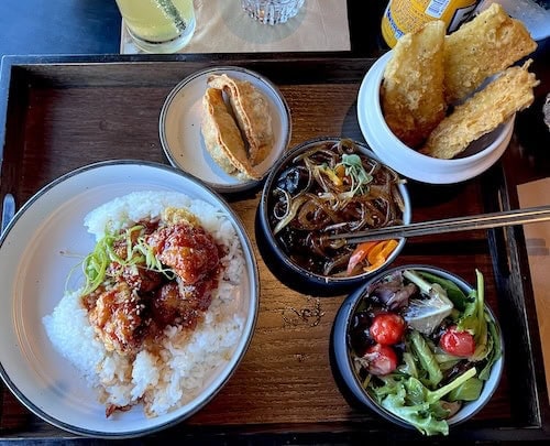 Horang Nanaimo Review: Cool Korean Restaurant and Market 3 horang nanaimo review - trying the vegan soban lunch box