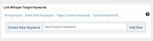 setting custom keywords linkwhisper plugin tutorial