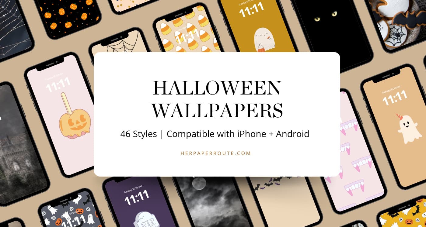 collection of cute halloween wallpapers for iphone and android