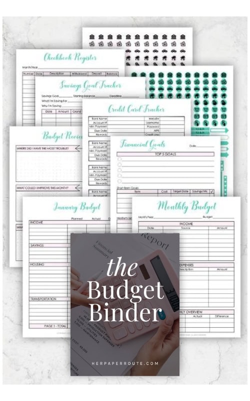 look inside the Money Tamer Budget Binder from HerPaperRoute