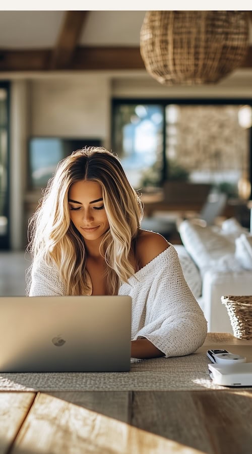 Female entrepreneur reading the Samcart Review at HerPaperRoute