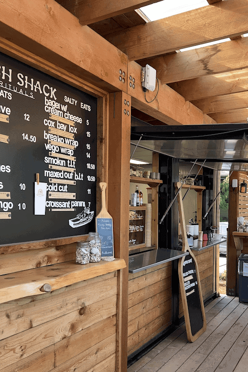 Pacific Sands Beach Resort Review - Weekend in Tofino 7 close up of the beach shack menu tofino