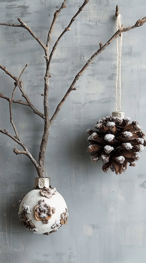 natural decor DIY ornaments and other Frugal Christmas Ideas To Save Money This Holiday