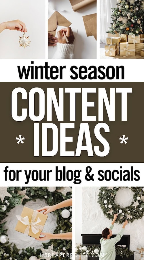 Winter Content Ideas for Bloggers and Creators in December