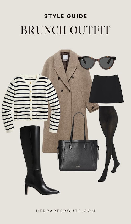 cozy casual chic brunch outfit winter