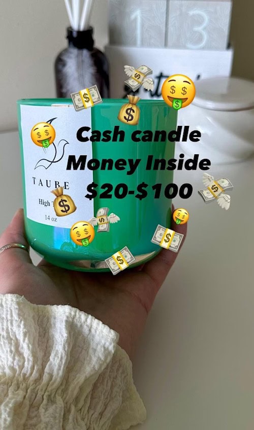 awesome cash candle money hidden inside candle reveals as it burns