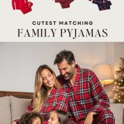 cute matching pjs for family red tartain