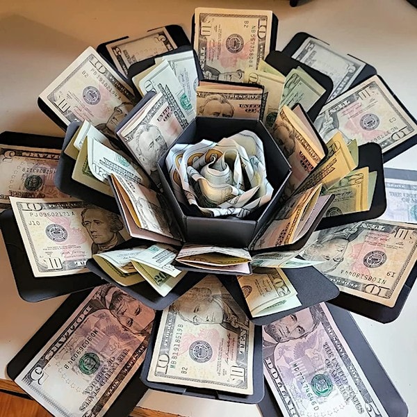 surprise reveal exploding money box gift idea for cash gifts 