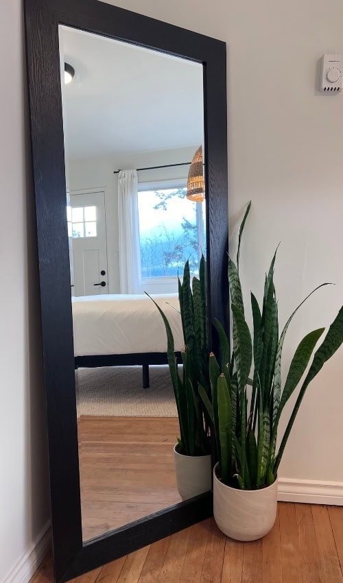 Cottage Weekend Ideas: Escape to The Tides on Pender Island 12 mirror in bedroom at Lavender cottage the Tides Pender Island