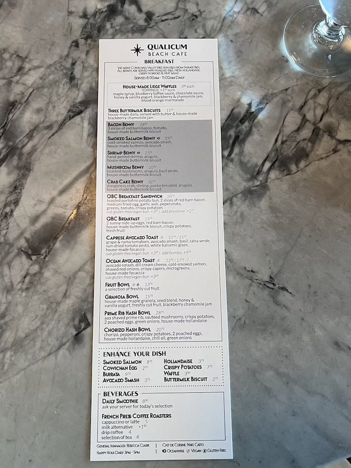 Qualicum Beach Inn: Pet-Friendly Coastal Hotel on Vancouver Island 7 qualicum beach inn breakfast menu vegetarian food options