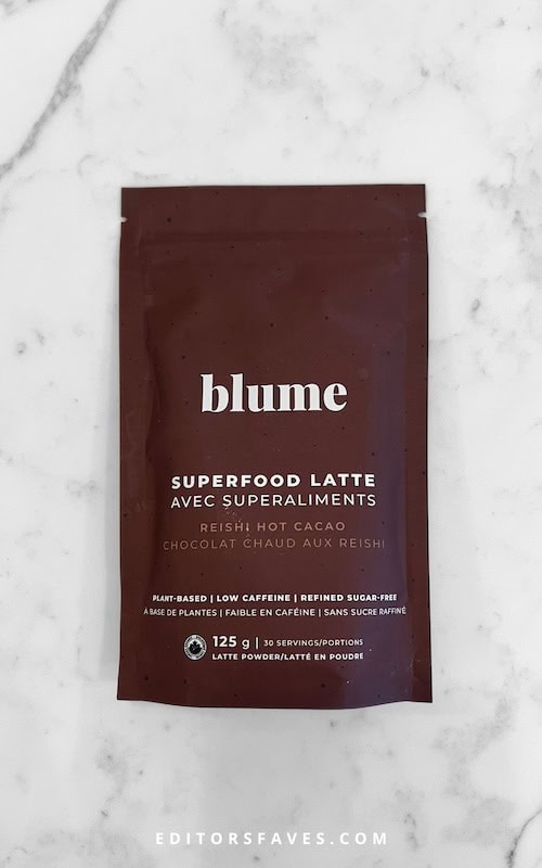 I Tried Blume Superfood Lattes For 365 Days 7 close up of reishi hot cacao blend