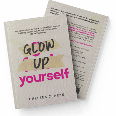 2 books - glowupyourself_book_chelseaclarke_release 600