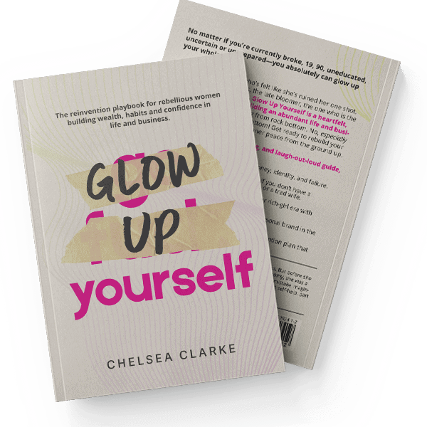 2 books - glowupyourself_book_chelseaclarke_release 600