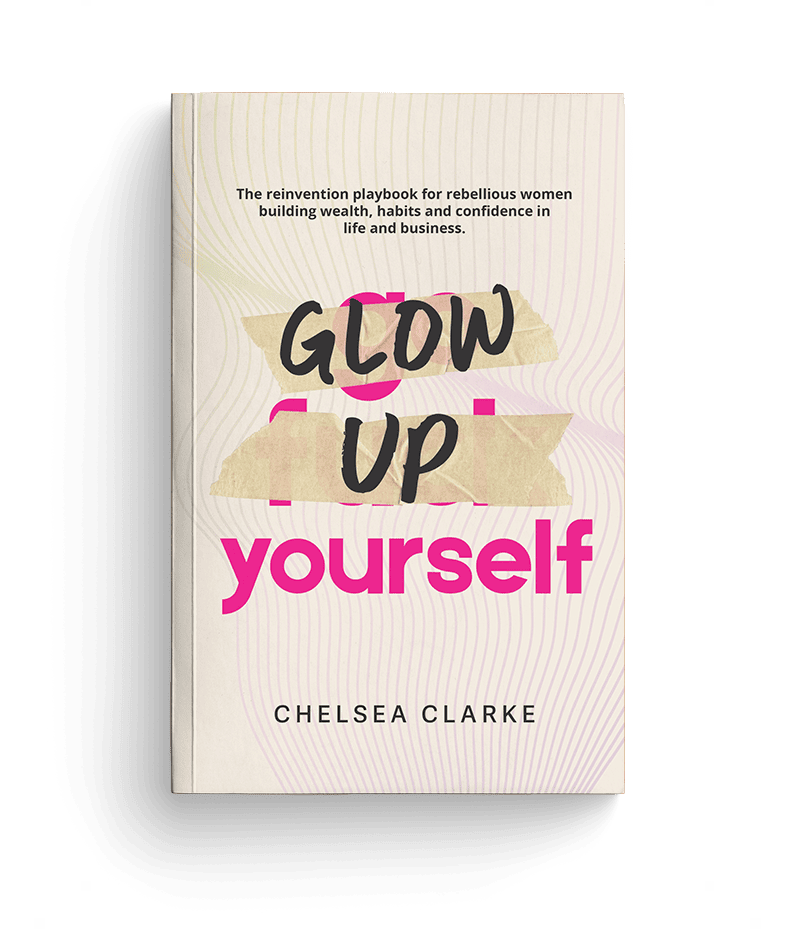 front cover Glow Up Yourself Book by Chelsea Clarke